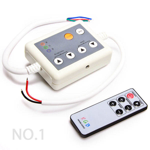 DC12-24V Max 12A 4A3CH, LED RGB Wireless RF Infrared Touch Remote Dynamic Color-Changing Modes Controller For RGB LED Light Strips DC12-24V Max 12A 4A3CH, LED RGB Wireless RF Infrared Touch Remote Dynamic Color-Changing Modes Controller For RGB LED Light Strips